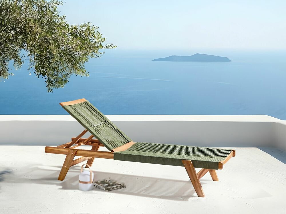 Ξαπλώστρα εξωτερικού χώρου Bensevu 101 (Ακακία + Πράσινο)