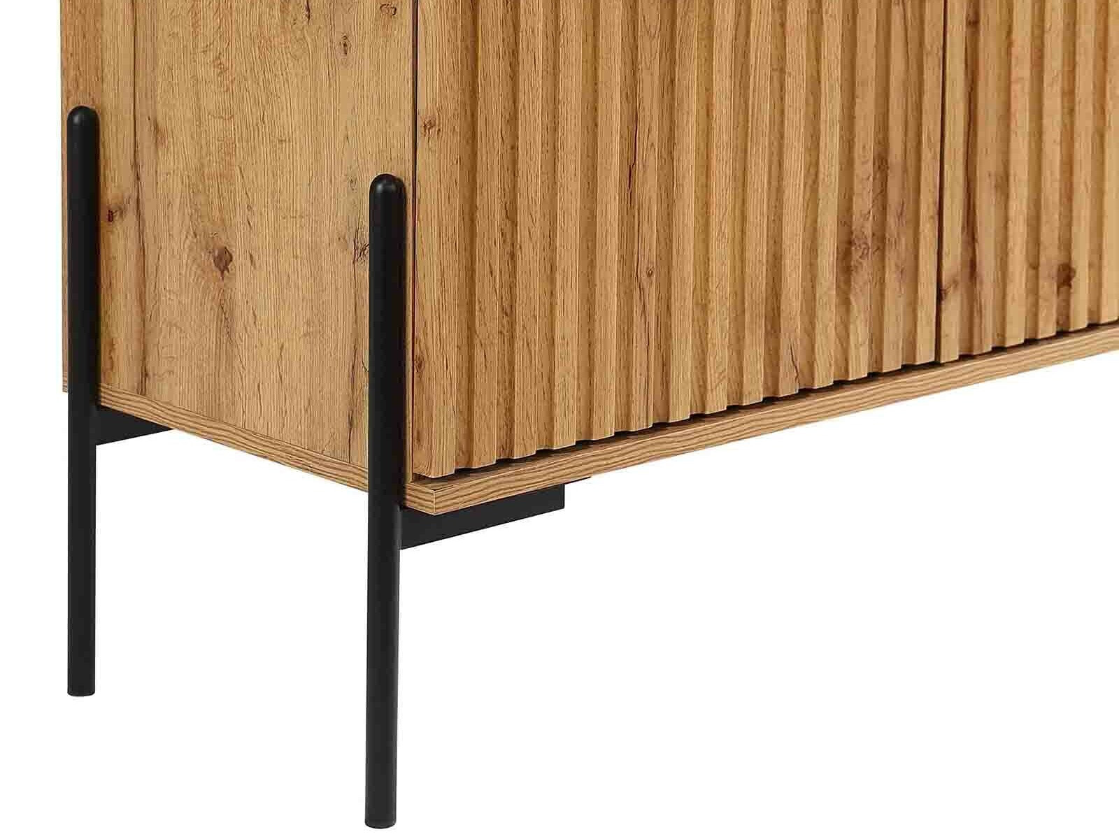 TV stand Denton 1188 (Black + Wotan Oak)