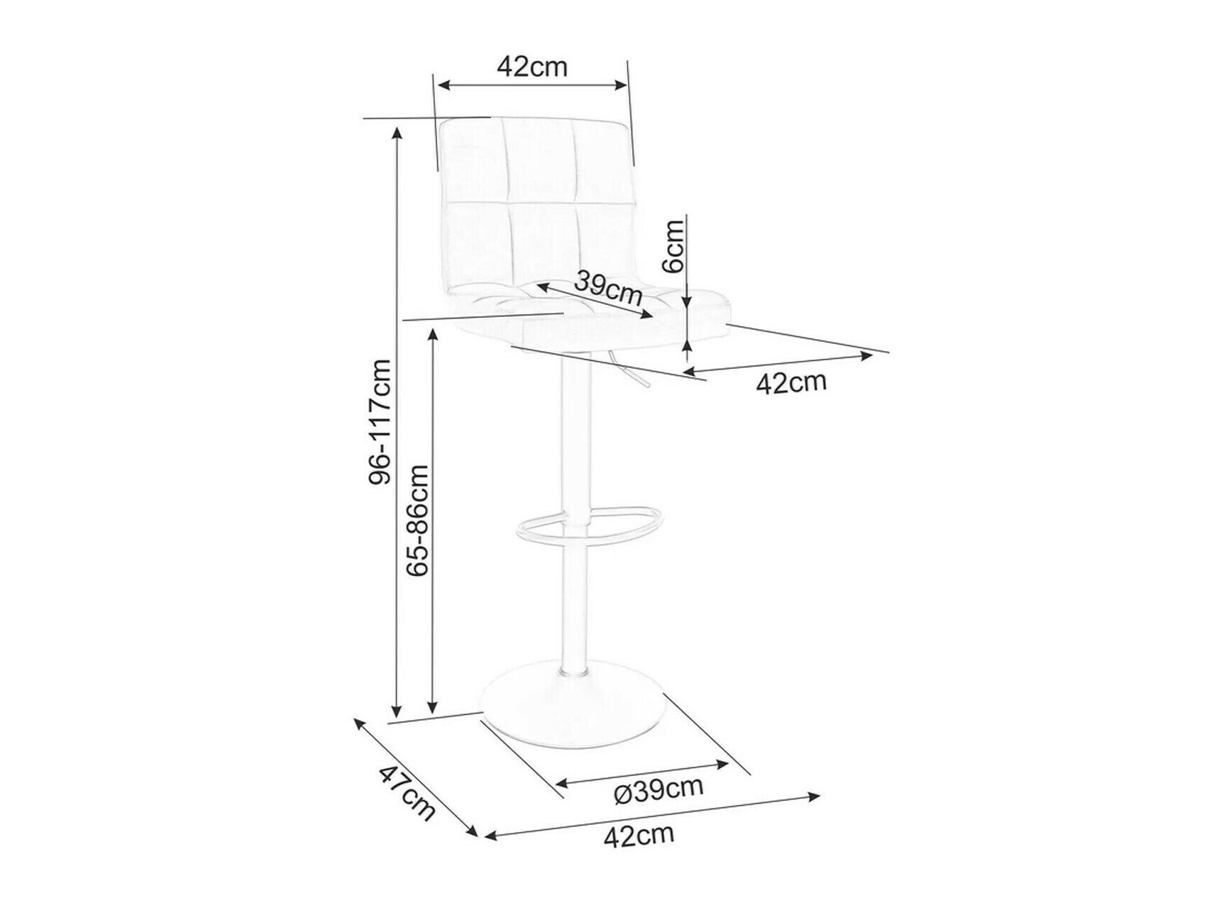 Bar stool Detroit 683 (Brown)