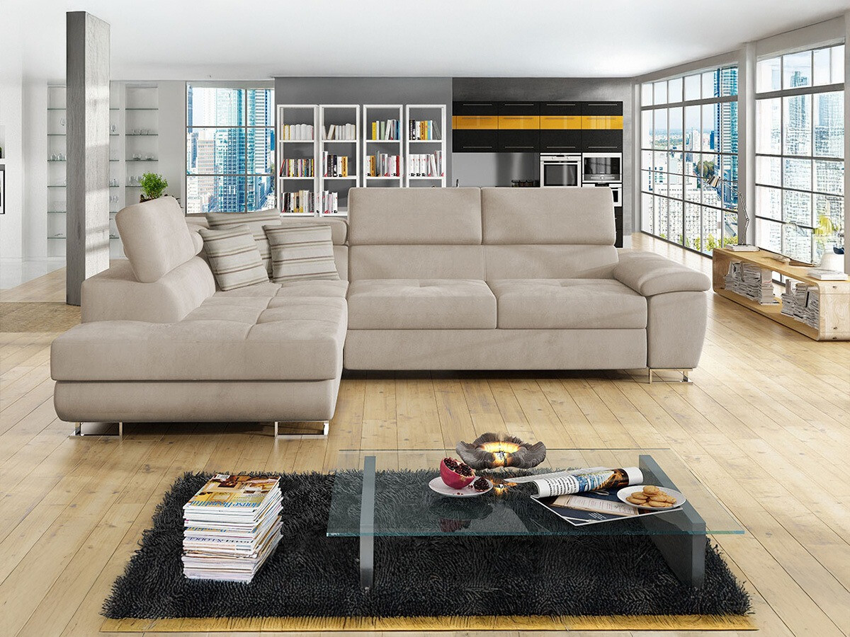 Corner sofa Comfivo Ruta II (Uttario Velvet 2979 + Senegal 825)