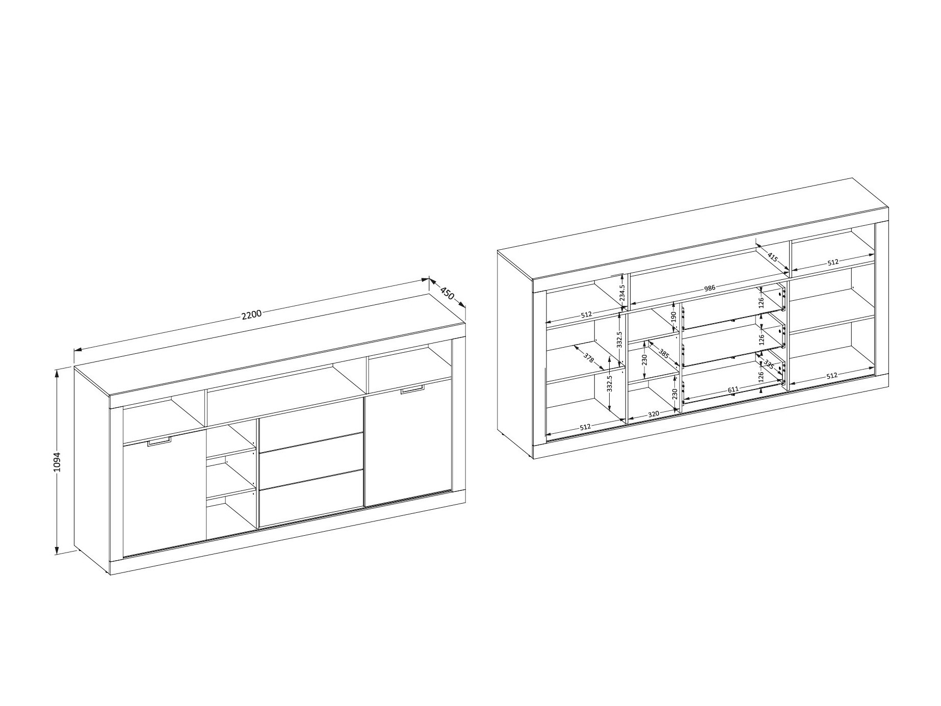 Chest of drawers Melmava 103