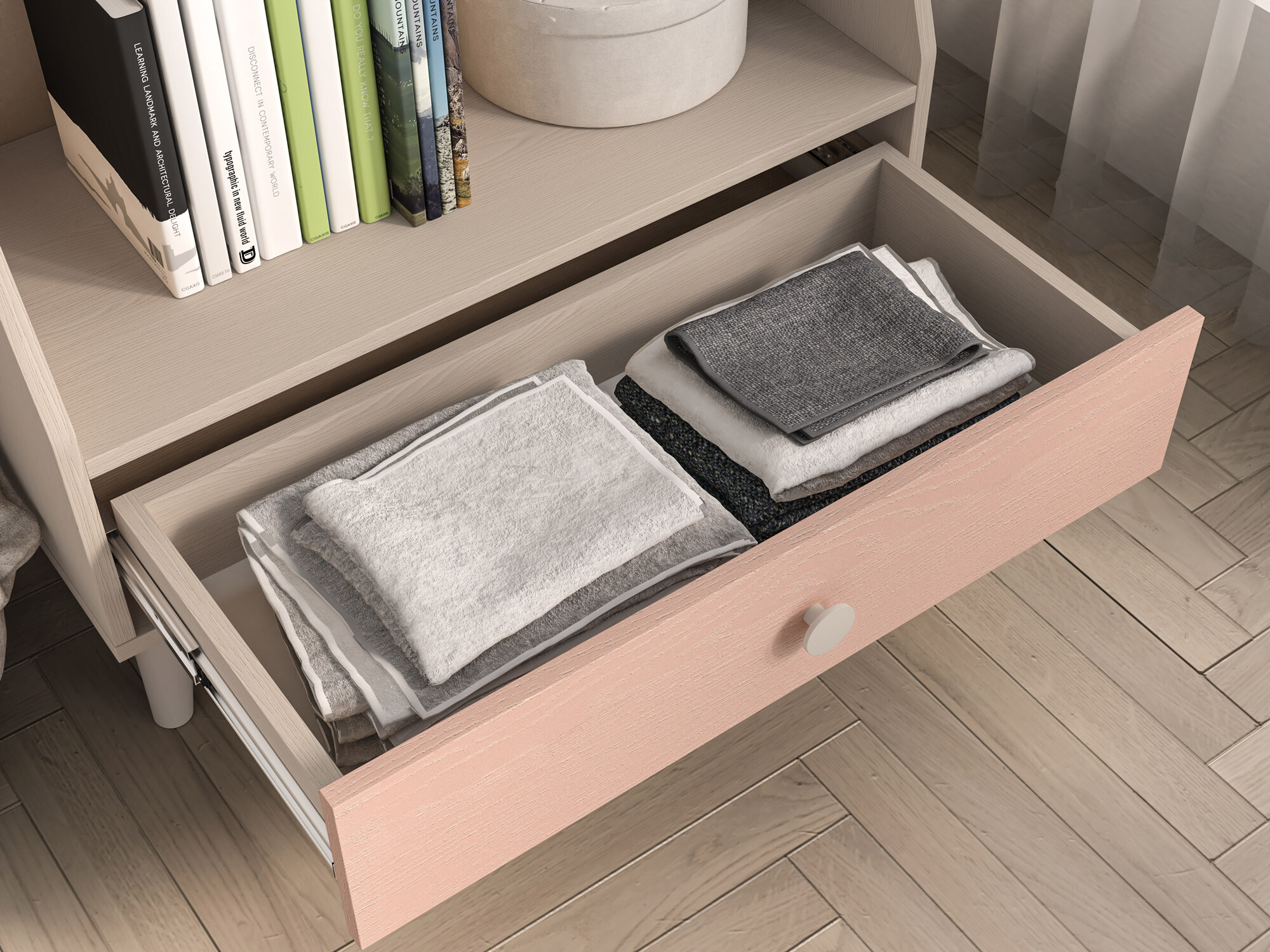 Βιβλιοθήκη Tortoli 107 (Ροζ)