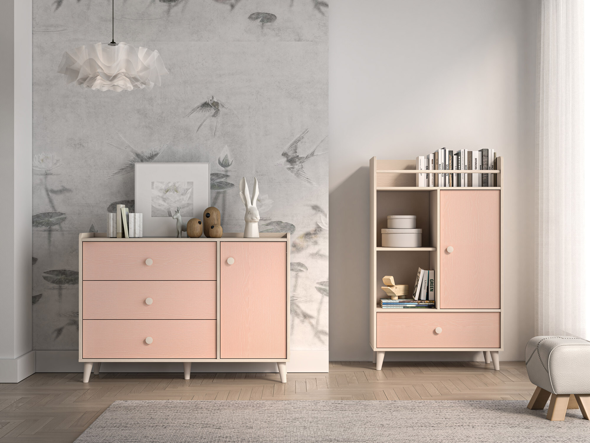 Chest of drawers Tortoli 104 (Pink)