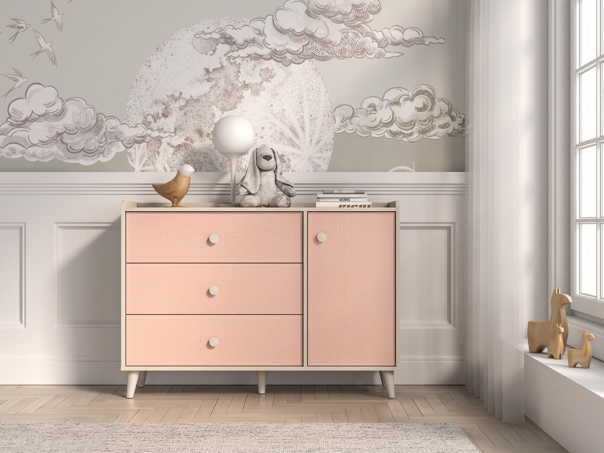 Chest of drawers Tortoli 104 (Pink)