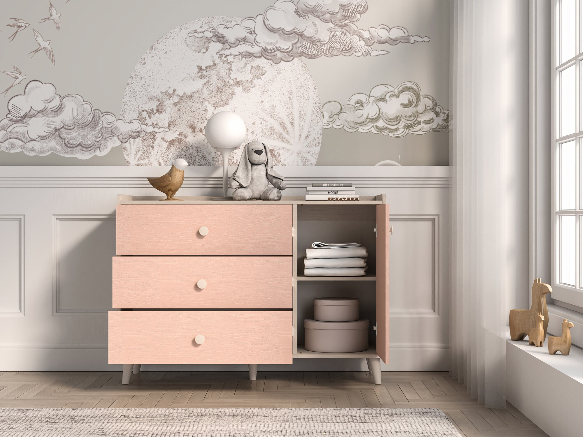 Chest of drawers Tortoli 104 (Pink)