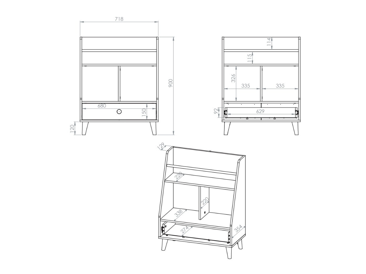 Βιβλιοθήκη Tortoli 107 (Ροζ)