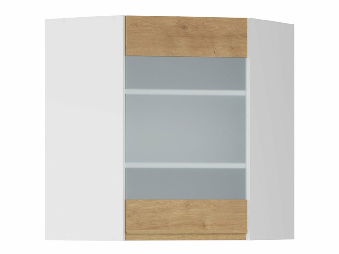 Modular wall-mounted corner cabinet Soli Oak 153