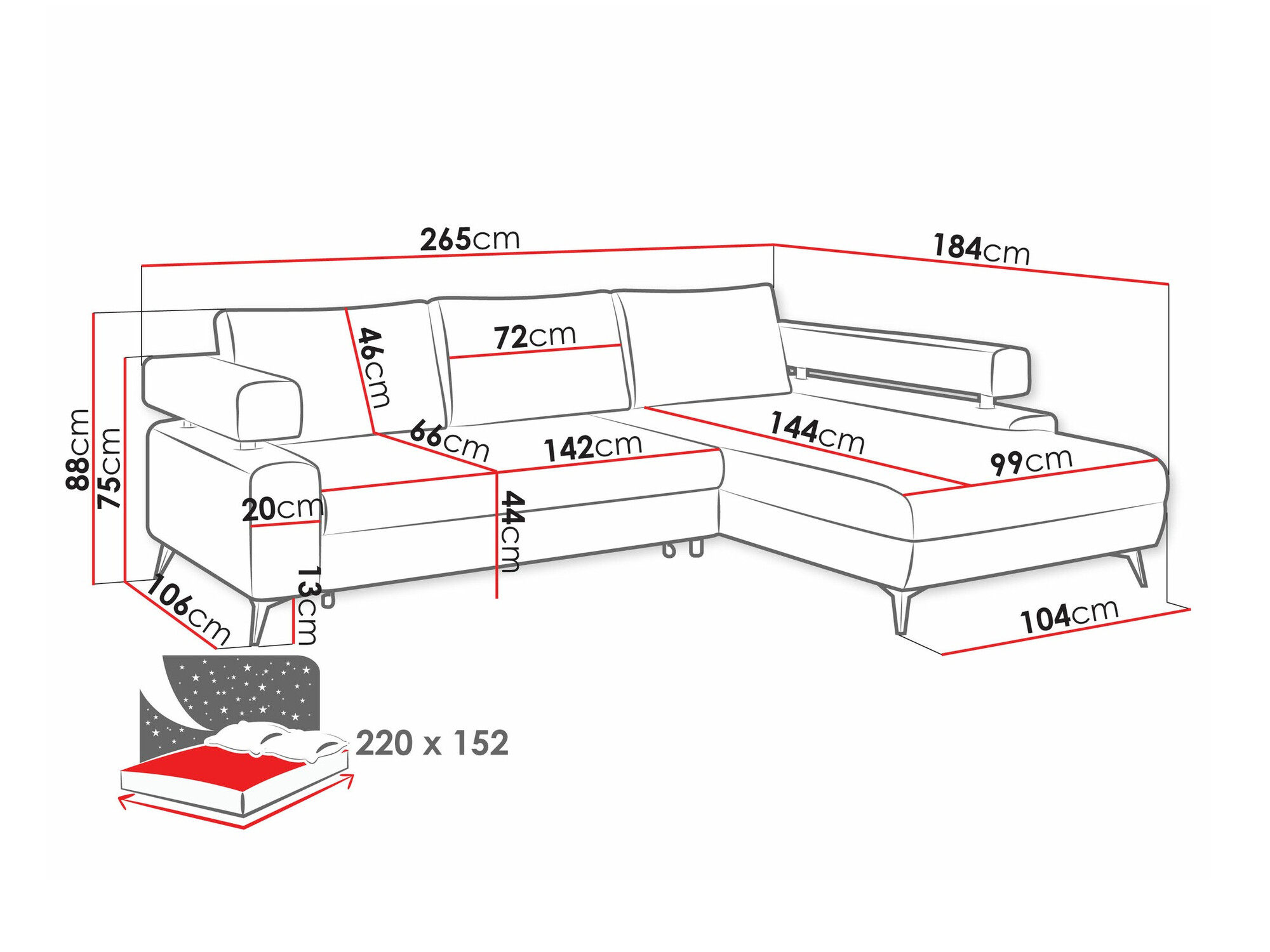 Γωνιακός Καναπές Lincoln 199 (Primo 48)