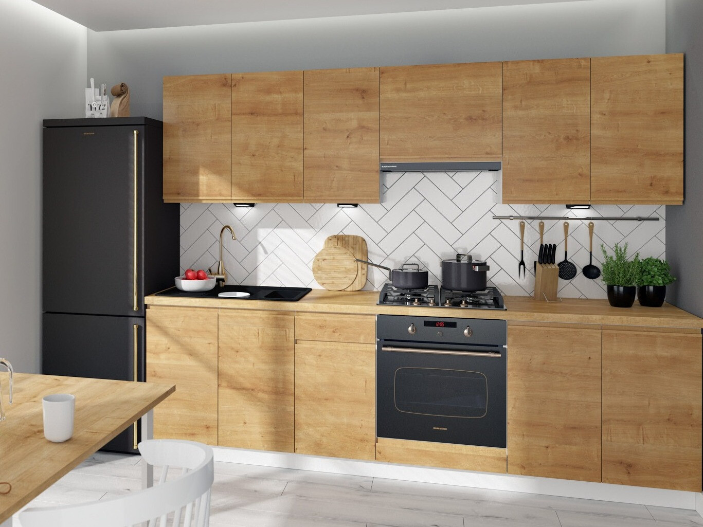 Modular kitchen set Soli Oak 157