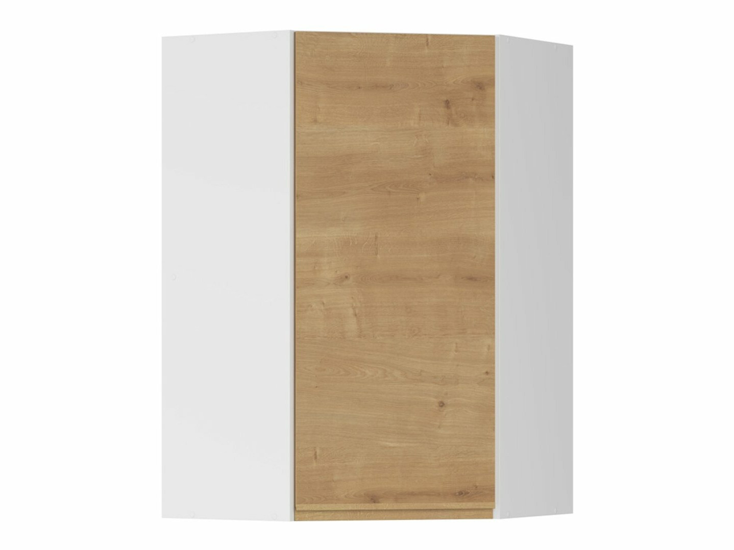 Modular wall-mounted corner cabinet Soli Oak 154
