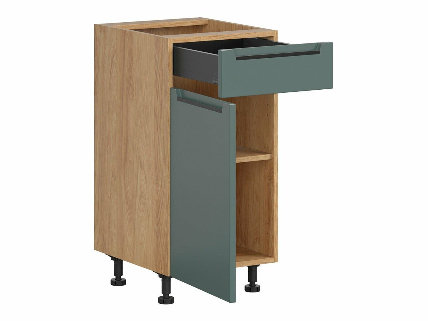 Modular cabinet with drawer and doors Riso Green 103