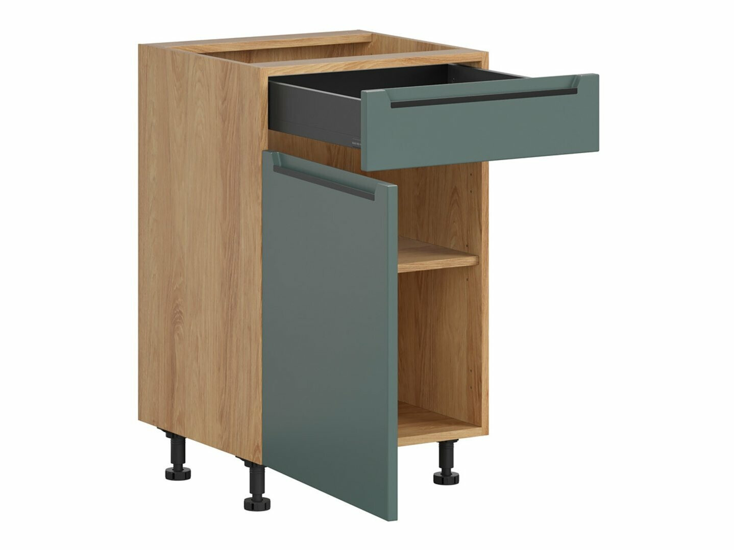 Modular cabinet with drawer and doors Riso Green 104