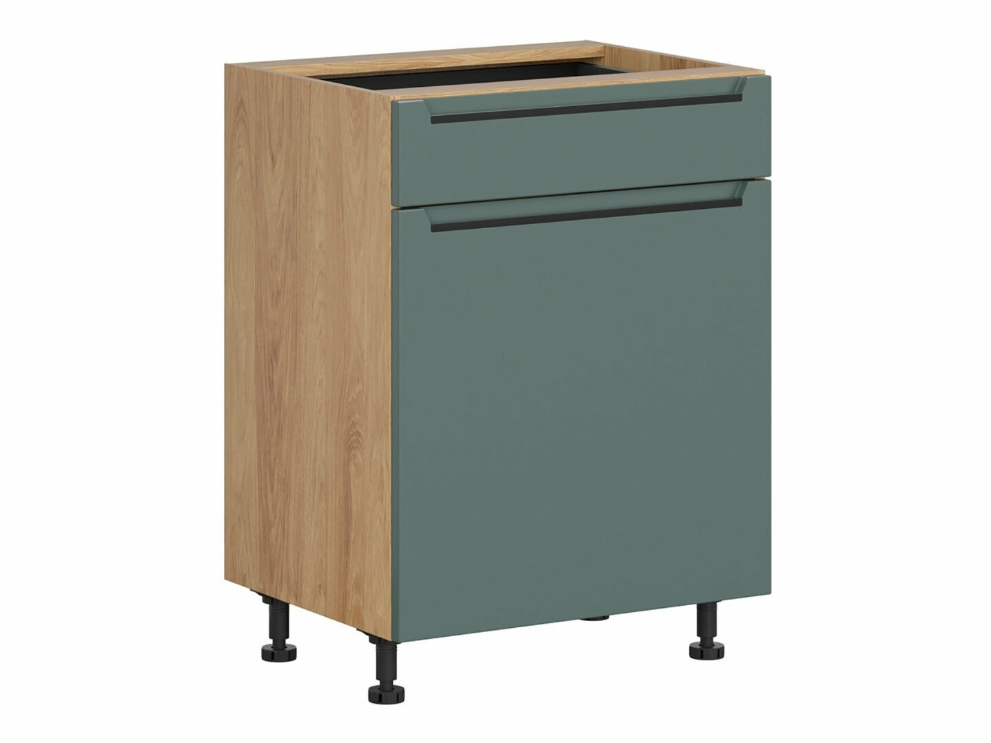 Modular cabinet with drawer and doors Riso Green 105