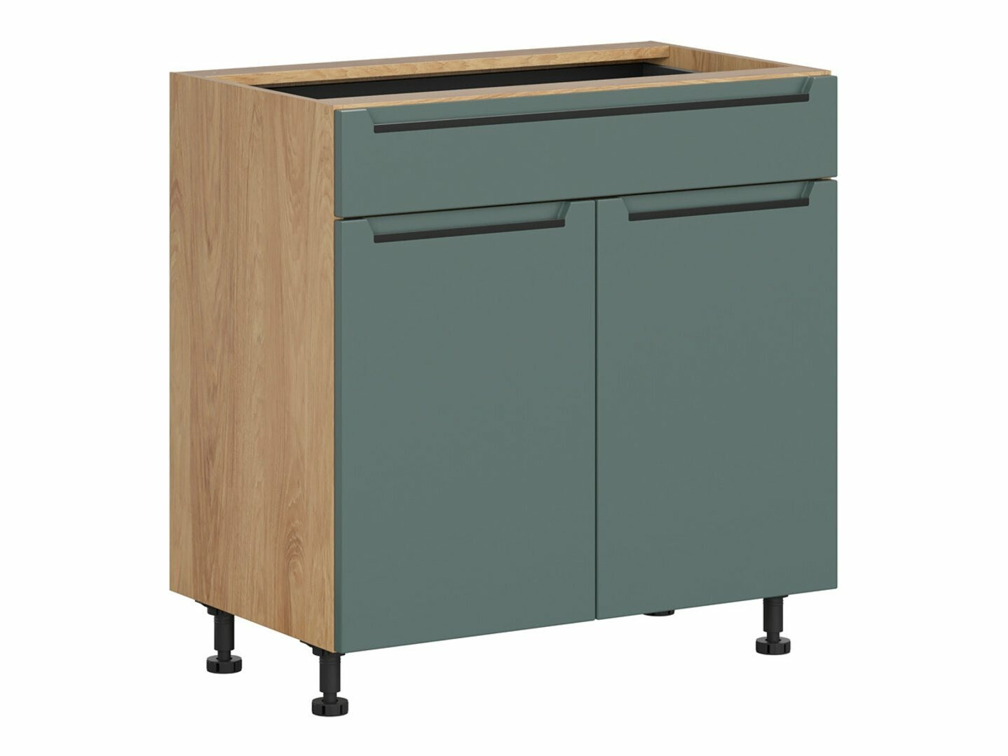 Modular cabinet with drawer and doors Riso Green 106