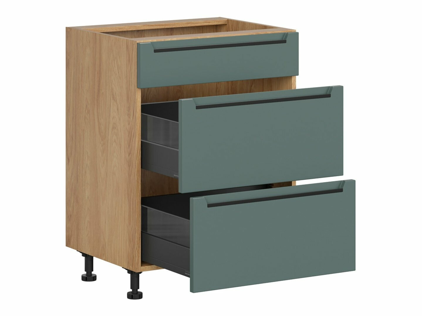 Modular cabinet with drawers Riso Green 107
