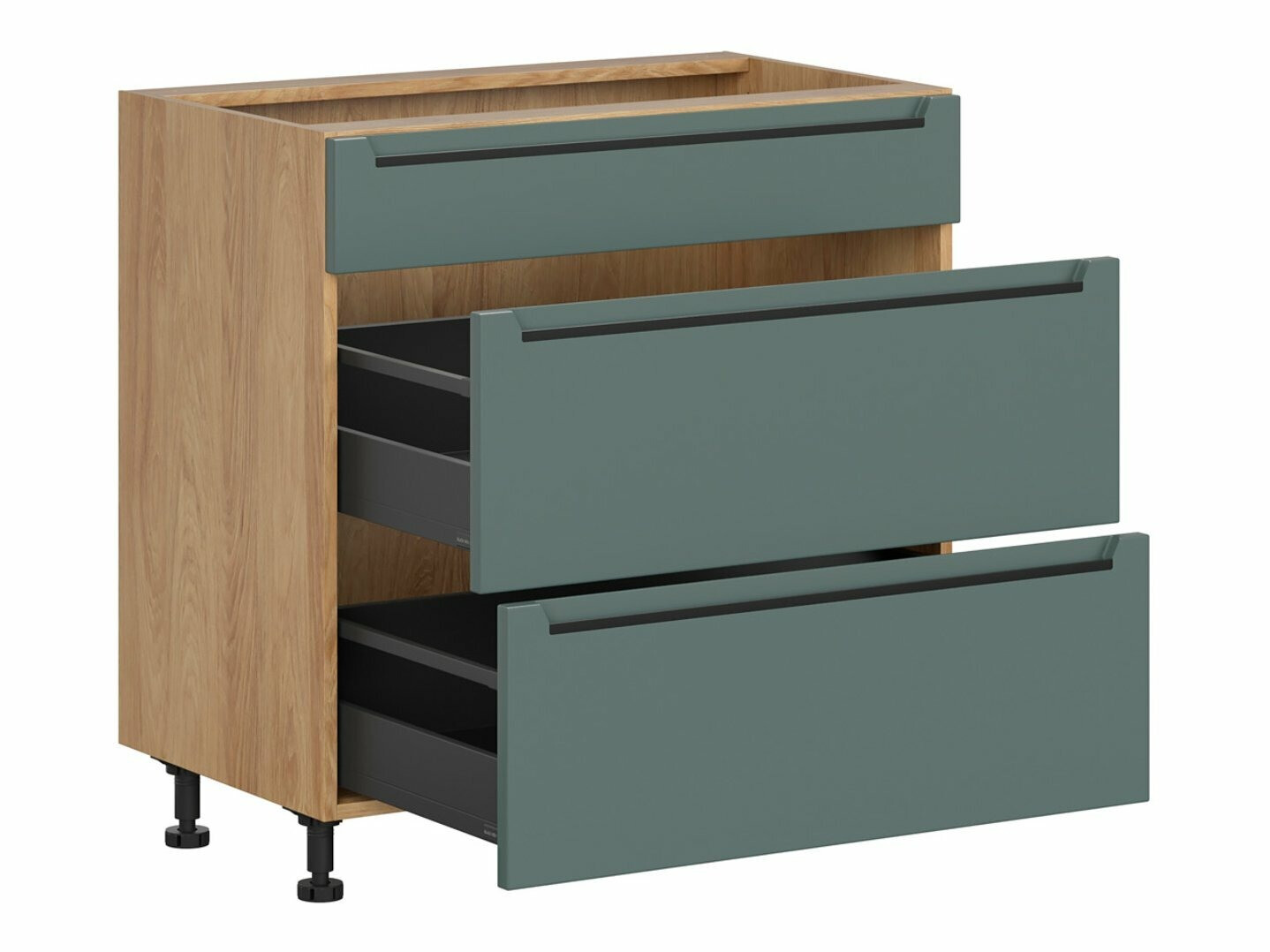 Modular cabinet with drawers Riso Green 108