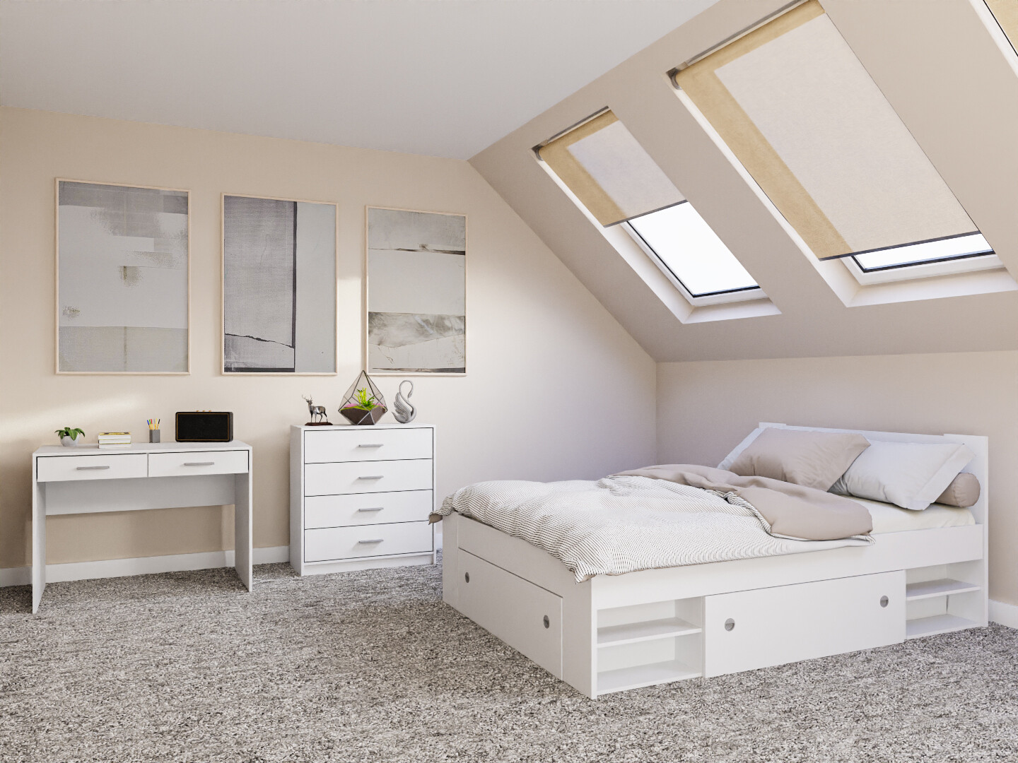 Σετ υπνοδωματίου Novsore 155 (Άσπρο)