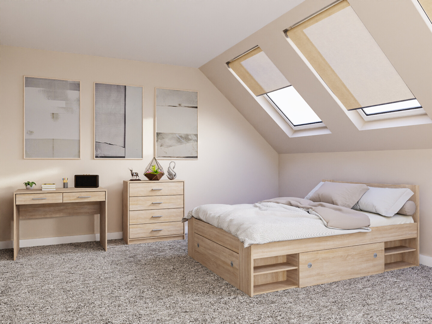 Σετ υπνοδωματίου Novsore 155 (Sonoma οξιά)