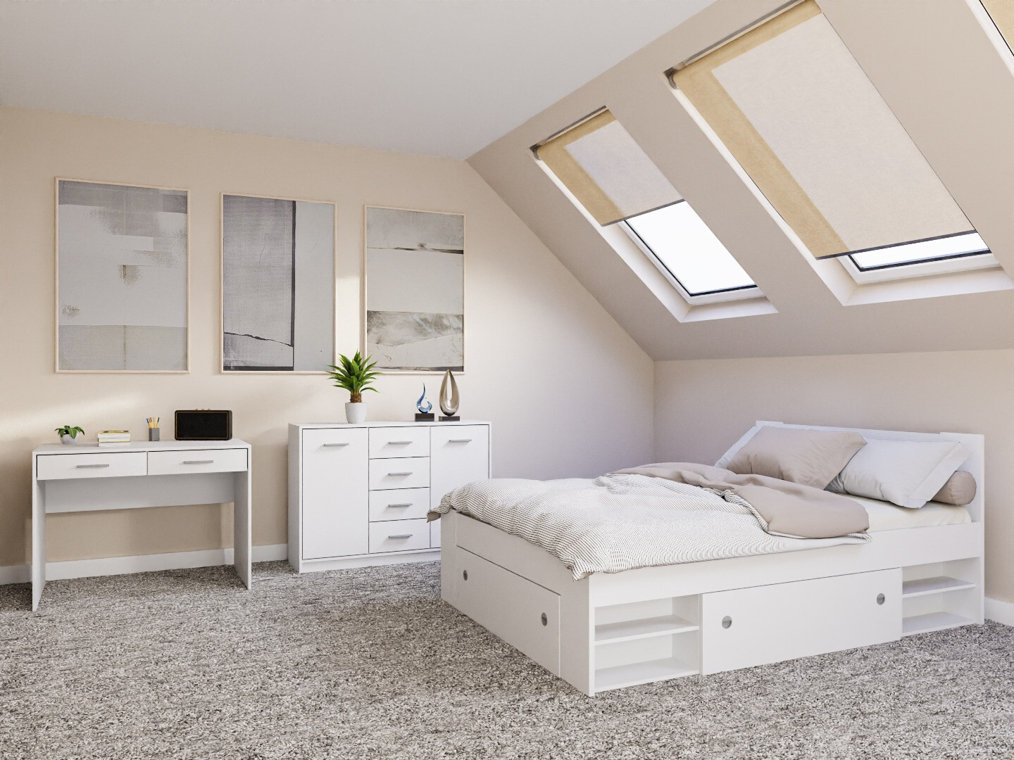 Σετ υπνοδωματίου Novsore 156 (Άσπρο)