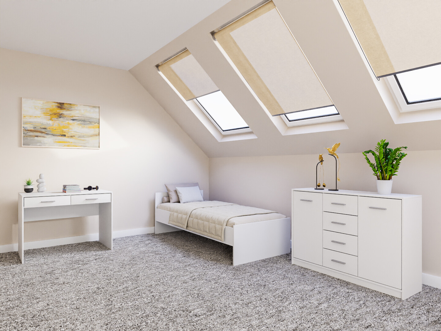 Σετ υπνοδωματίου Novsore 149 (Άσπρο)