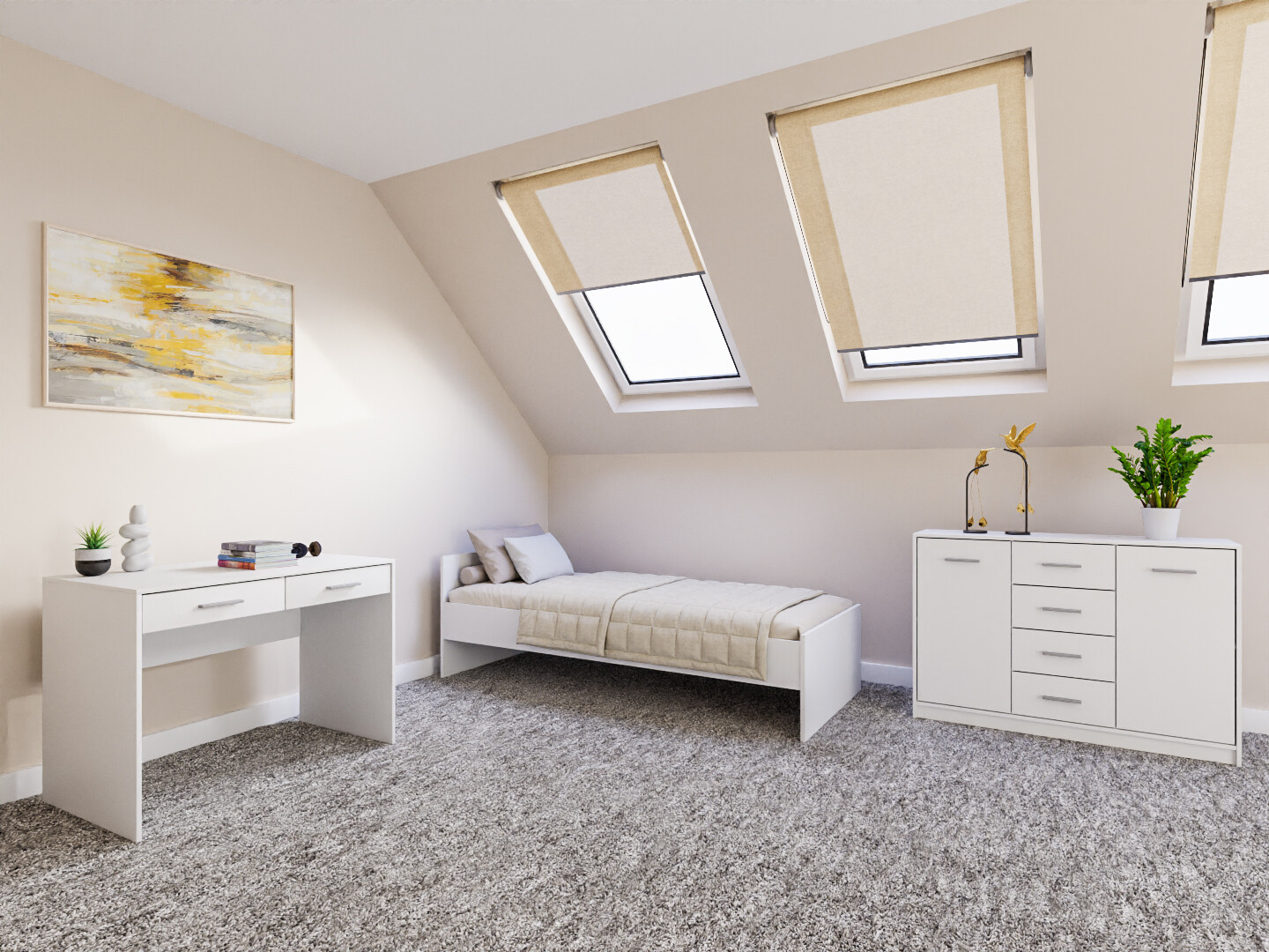 Σετ υπνοδωματίου Novsore 149 (Άσπρο)