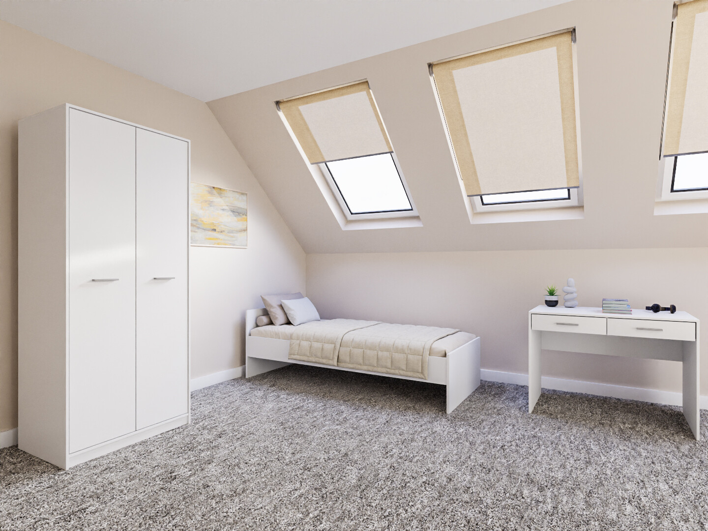 Σετ υπνοδωματίου Novsore 157 (Άσπρο)