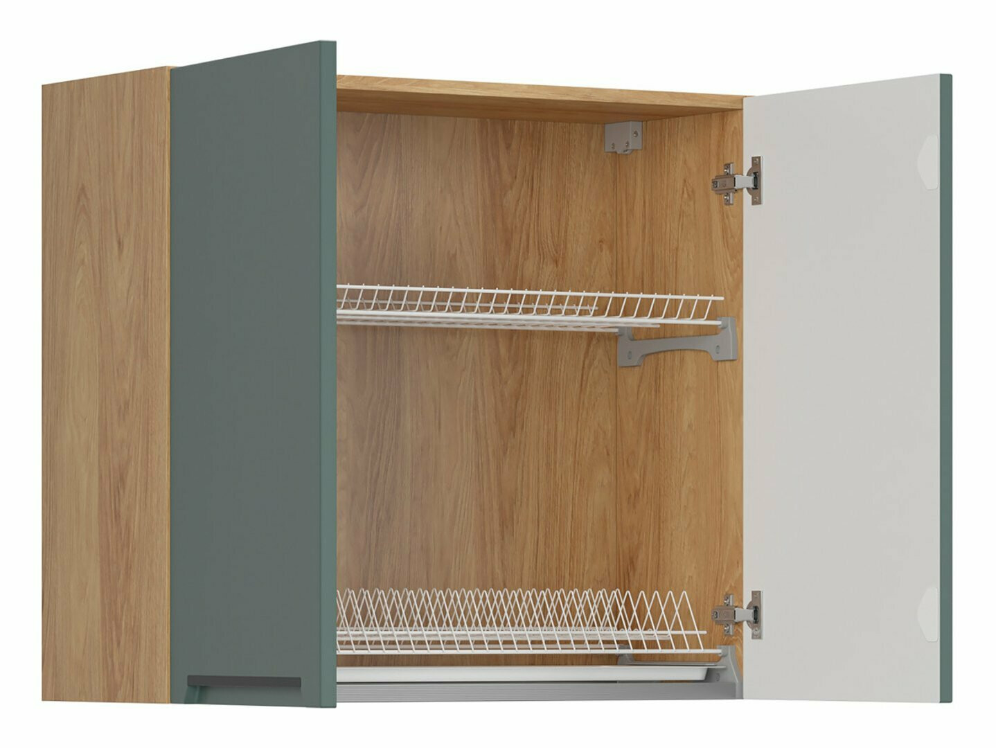 Modular wall cabinet with dish rack Riso Green 154