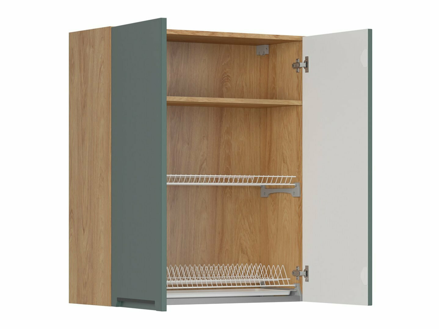 Modular wall cabinet with dish rack Riso Green 155