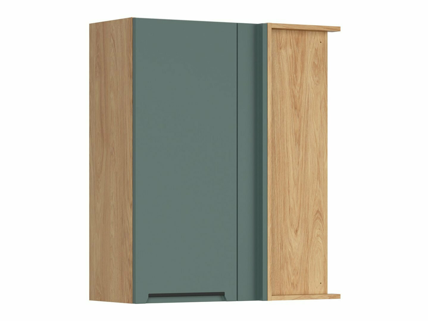 Modular wall-mounted corner cabinet Riso Green 156