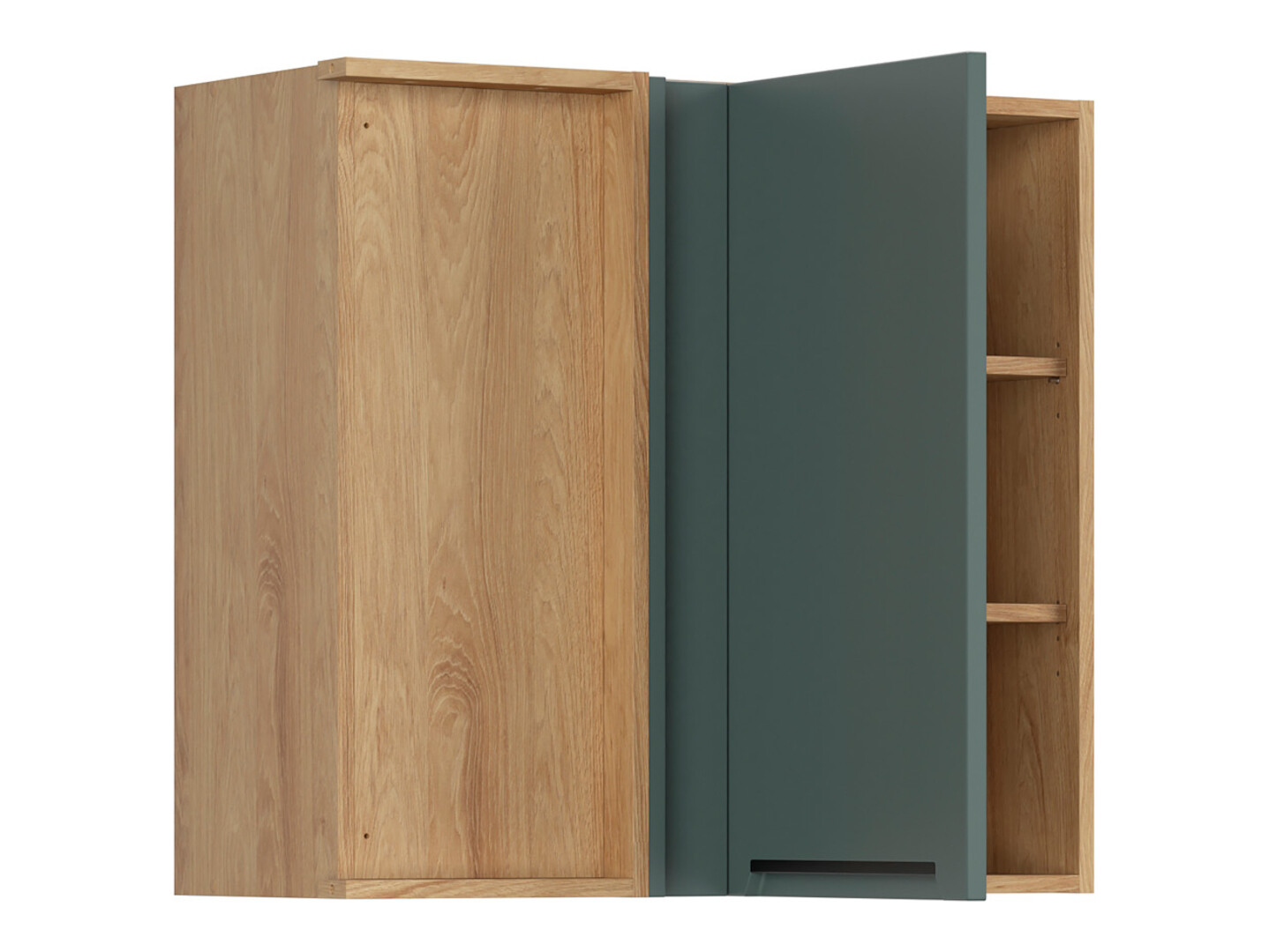 Modular wall-mounted corner cabinet Riso Green 157