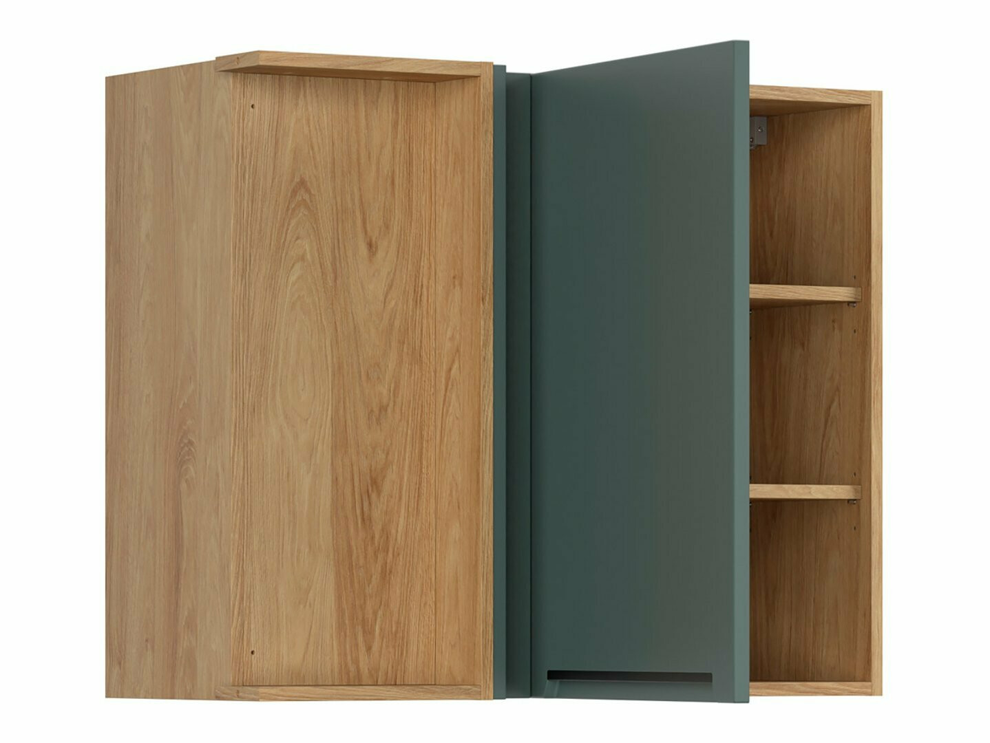 Modular wall-mounted corner cabinet Riso Green 158