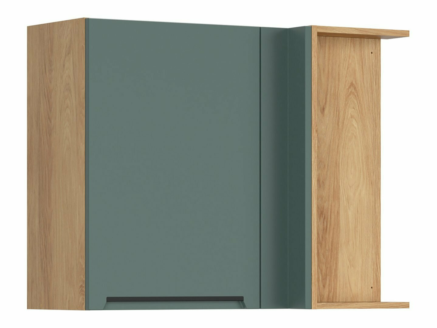 Modular wall-mounted corner cabinet Riso Green 158