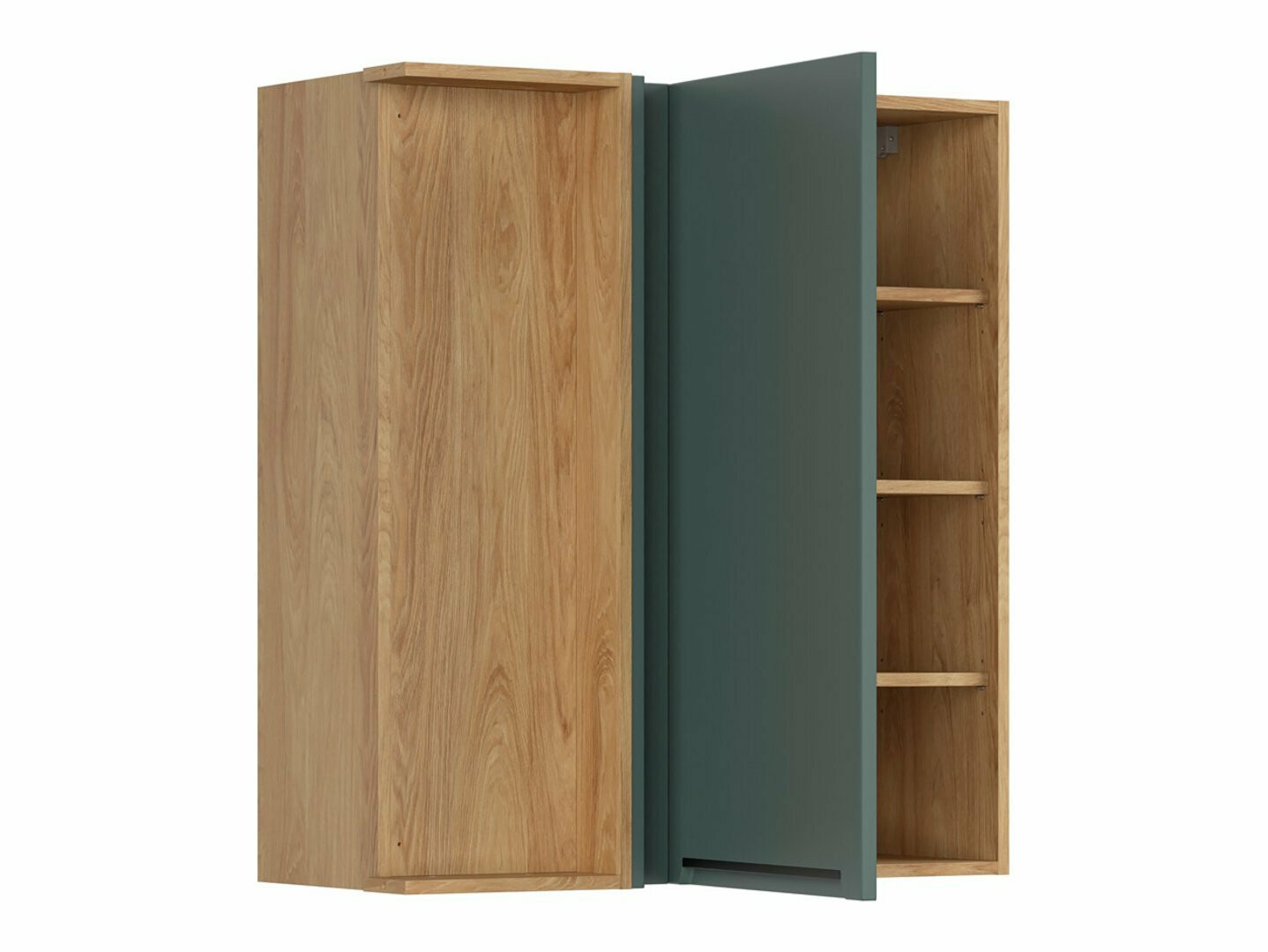Modular wall-mounted corner cabinet Riso Green 159