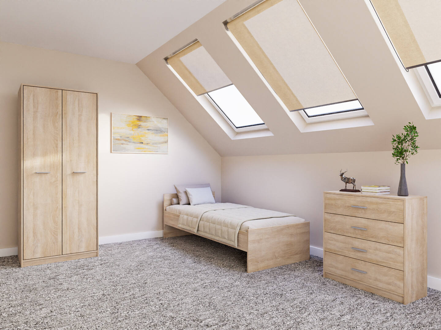 Σετ υπνοδωματίου Novsore 151 (Sonoma οξιά)