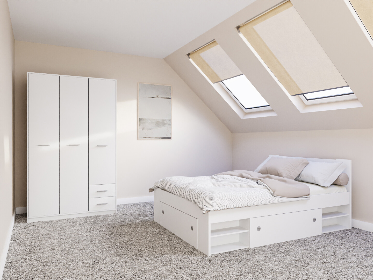 Σετ υπνοδωματίου Novsore 158 (Άσπρο)