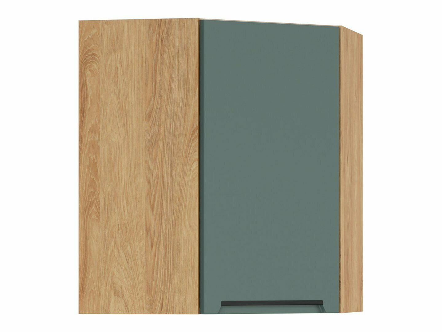 Modular wall-mounted corner cabinet Riso Green 160