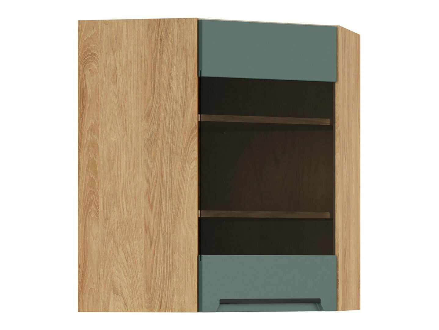 Modular wall-mounted corner cabinet Riso Green 161