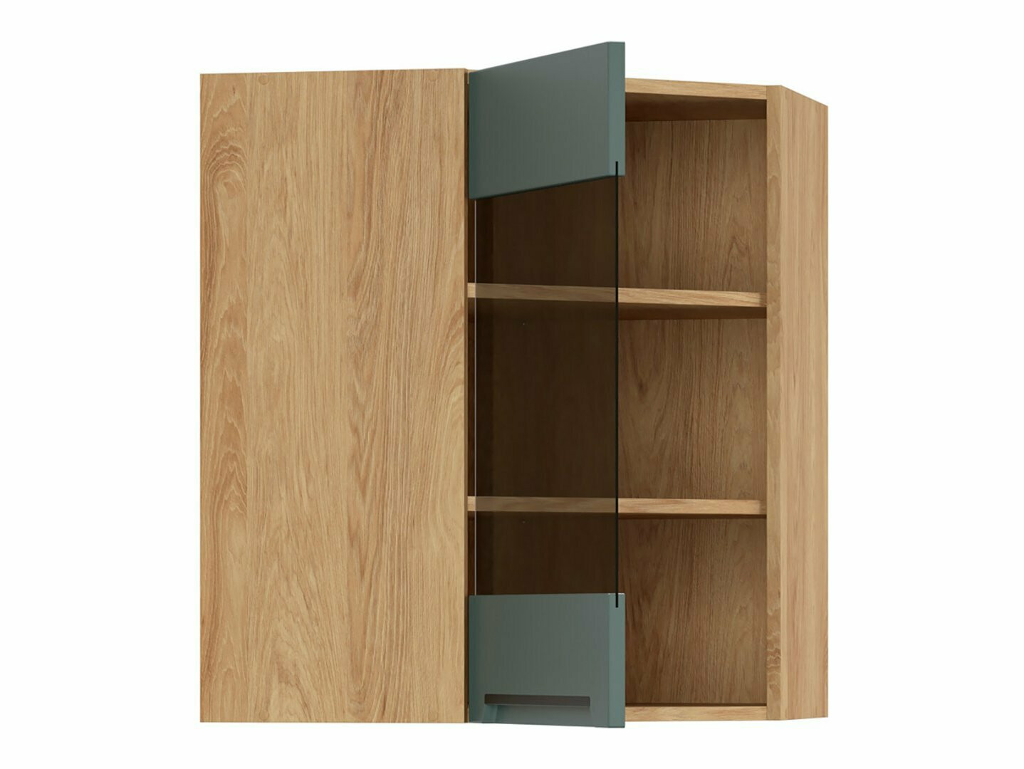 Modular wall-mounted corner cabinet Riso Green 161