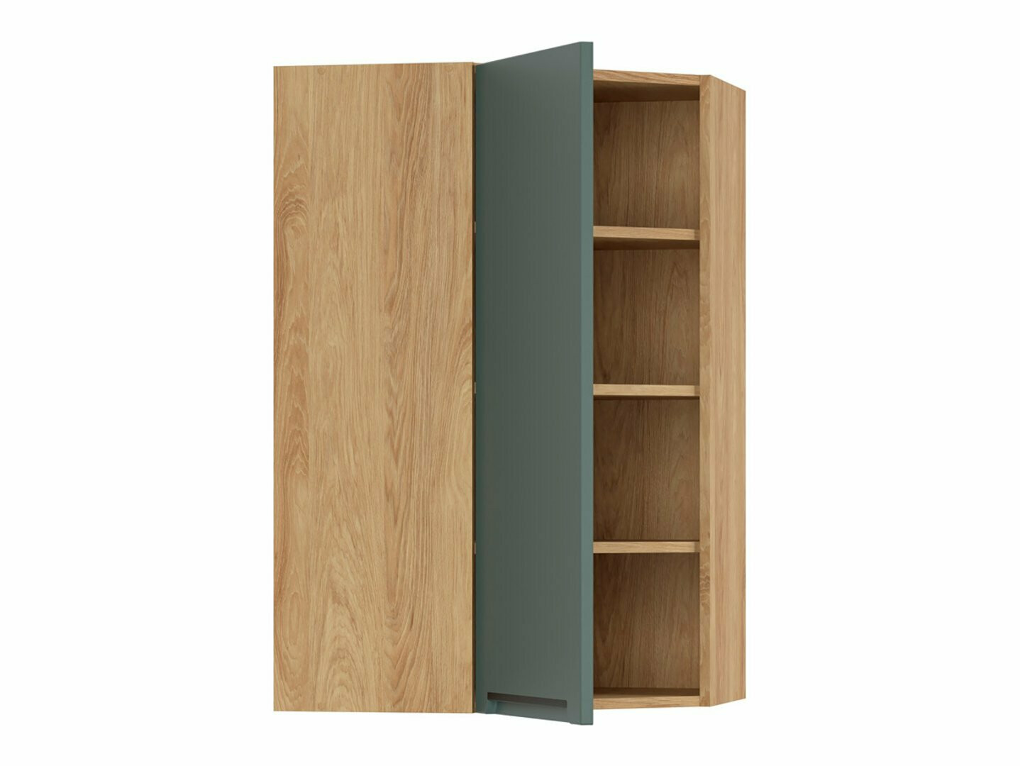 Modular wall-mounted corner cabinet Riso Green 162