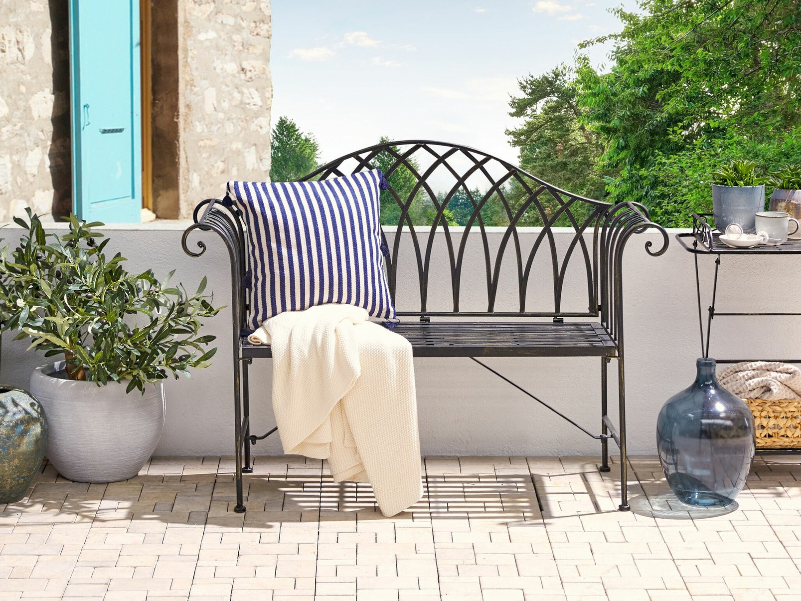Outdoor bench Berwyn 2480 (Black)