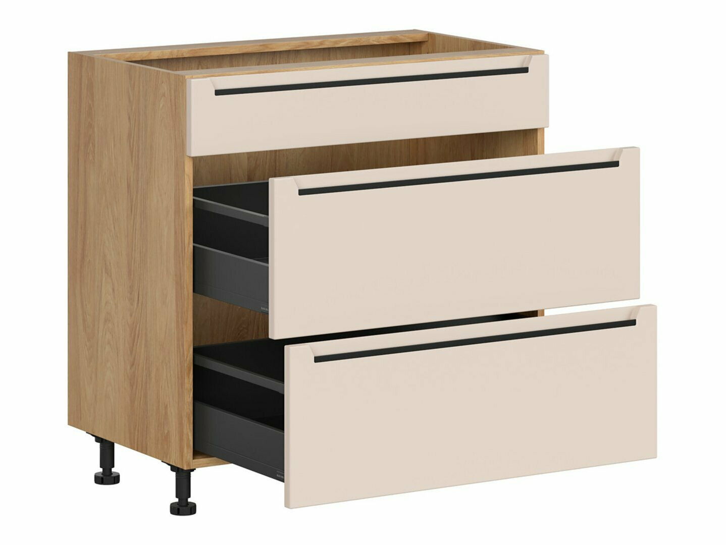 Modular cabinet with drawers Riso Beige 108