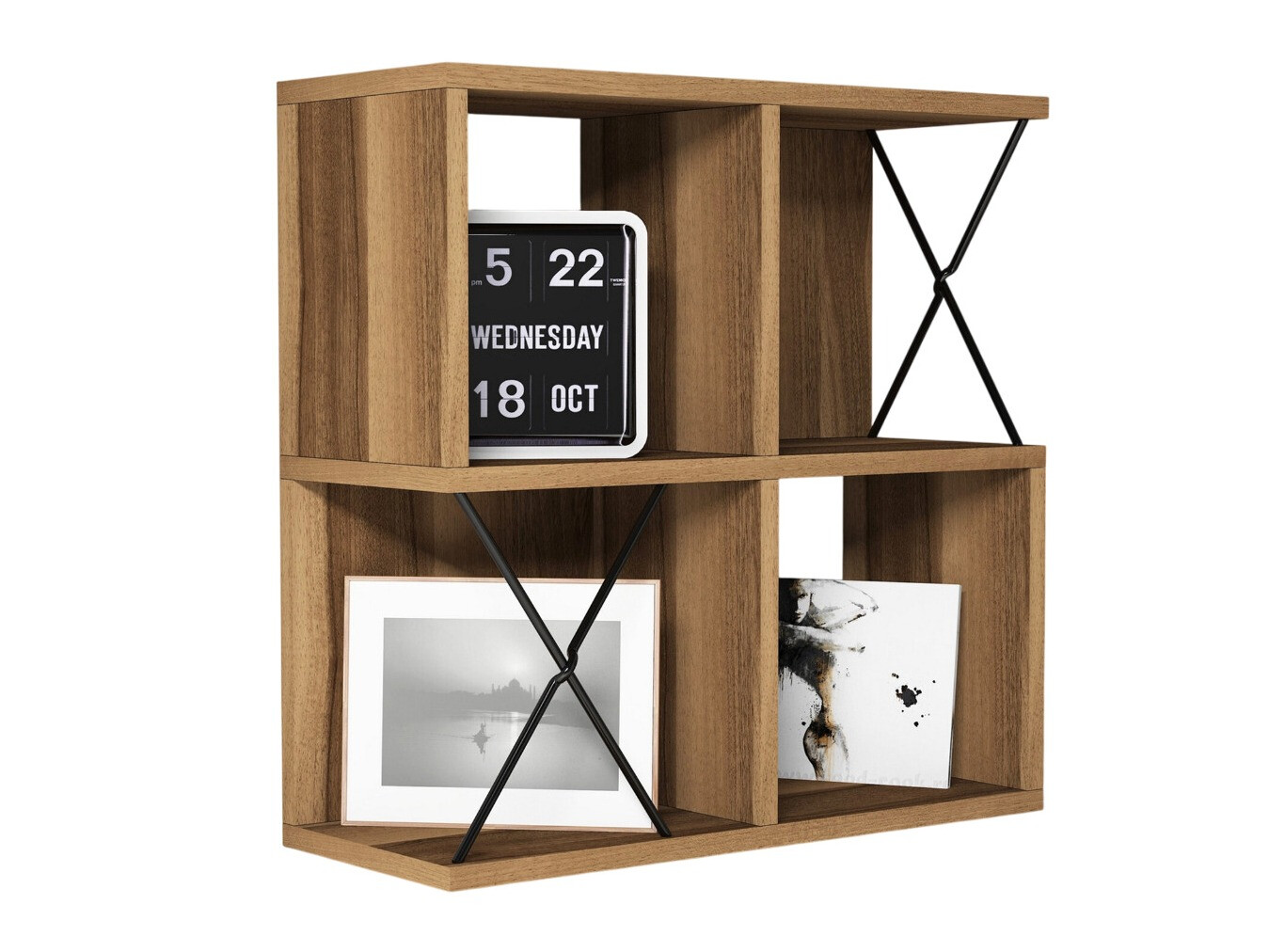 Ράφι τοίχου Kailua 137 (Καρυδί)