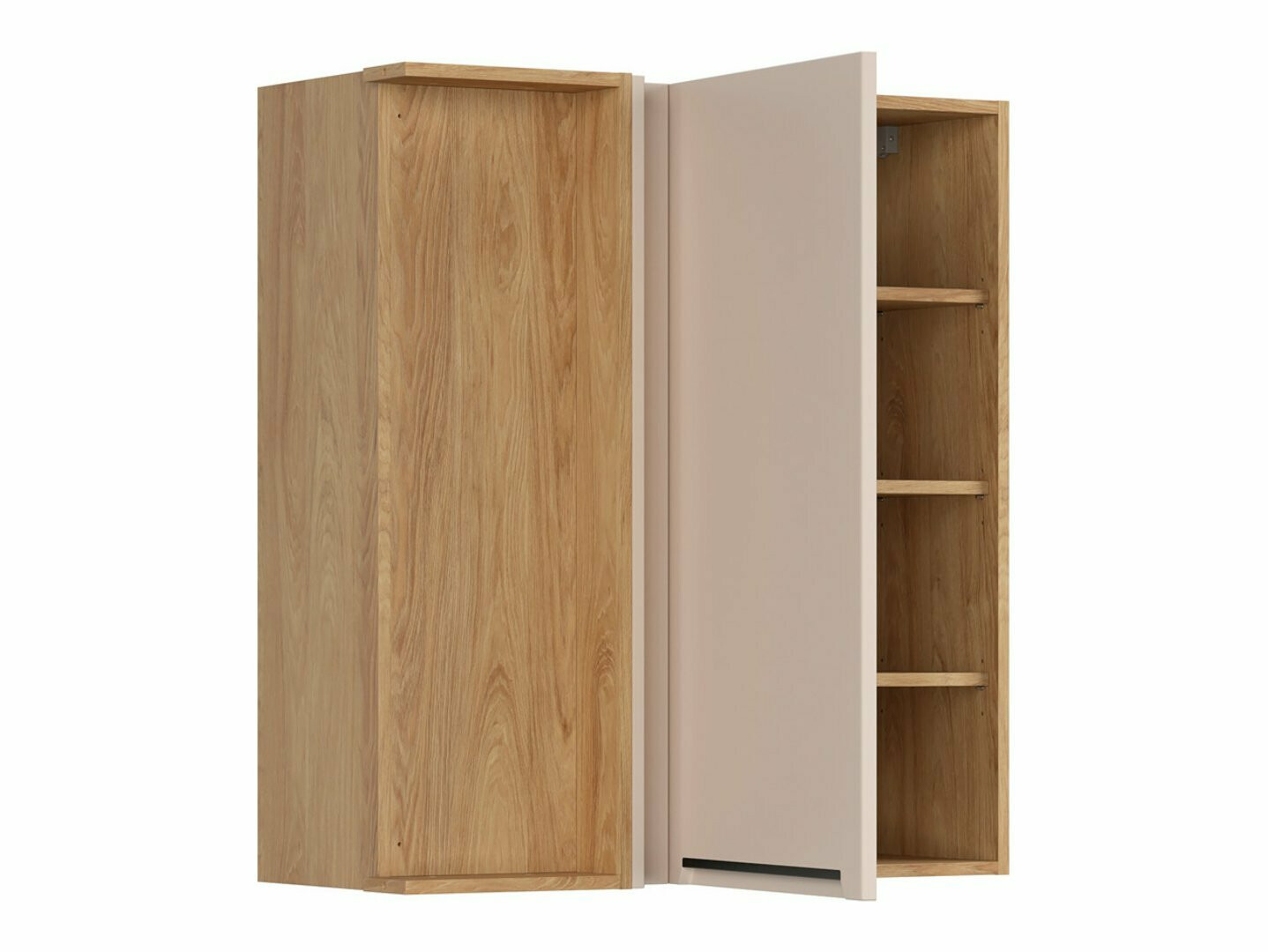 Modular wall-mounted corner cabinet Riso Beige 159