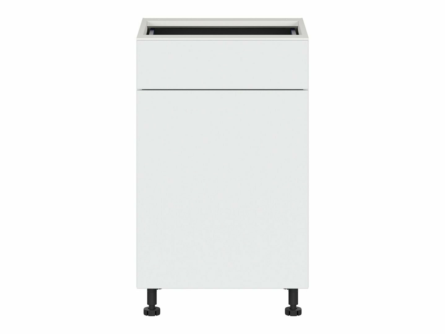 Modular cabinet with drawer and doors Top White 104