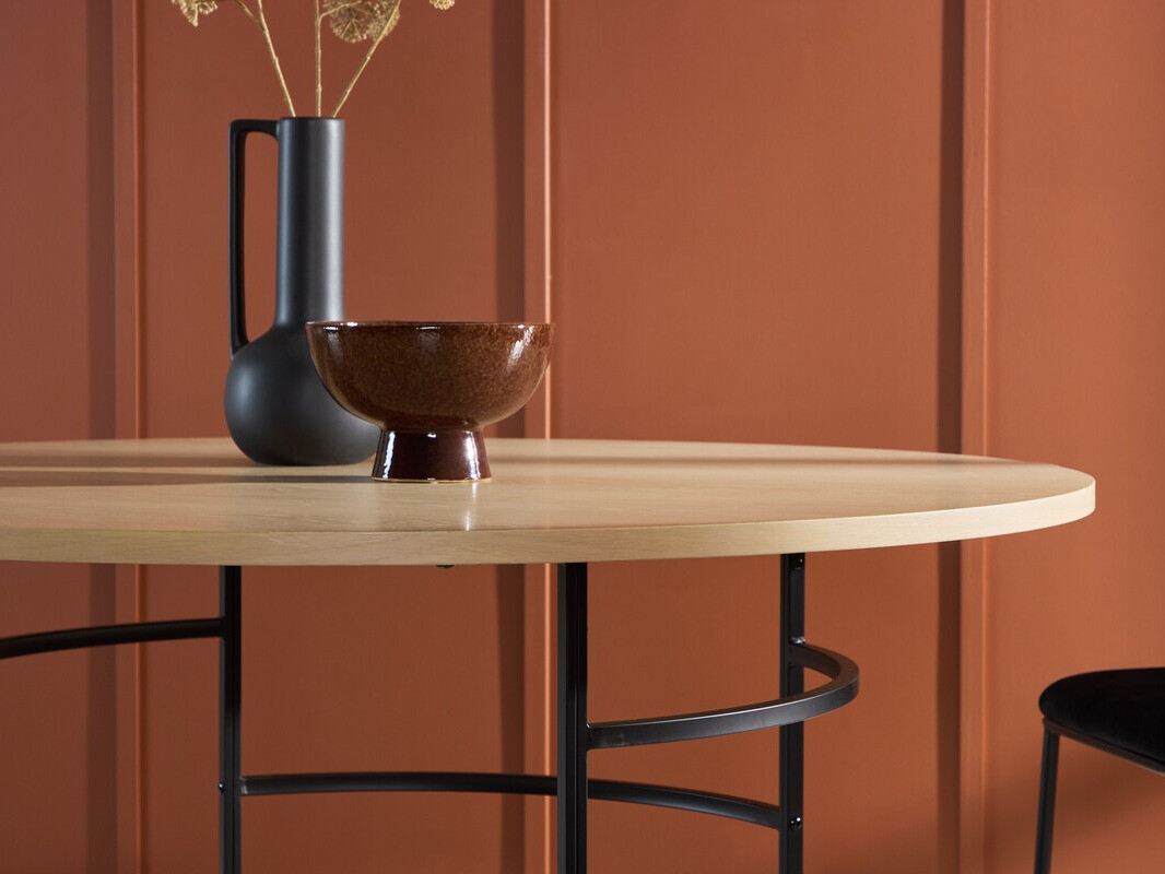 Table Dallas 4695 (Black + Light brown)