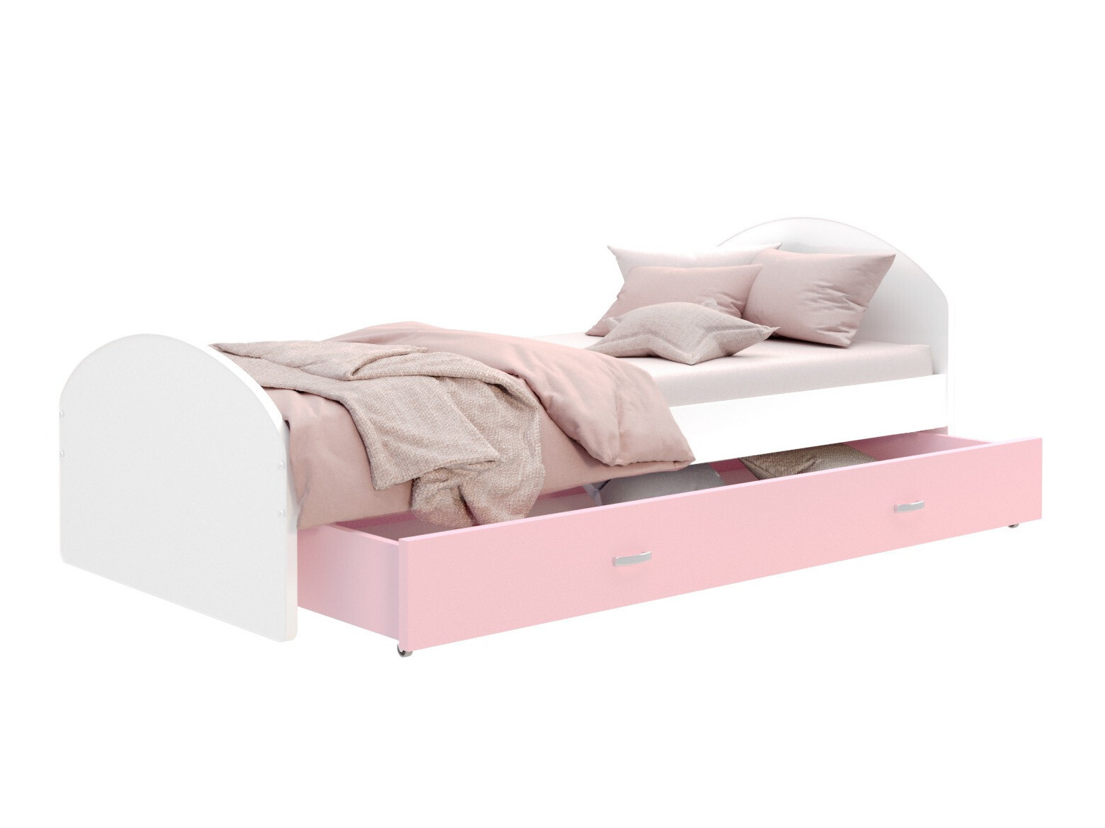 Bed Aurora 177 (White + Pink)