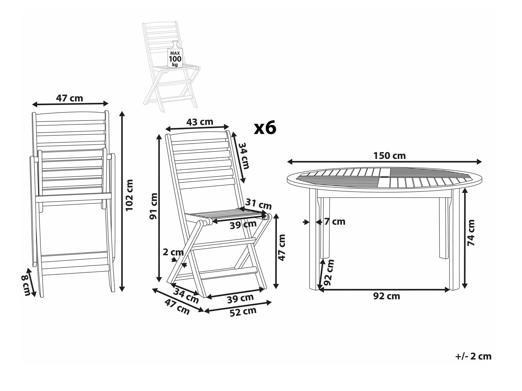 Table and chairs set Berwyn 2492