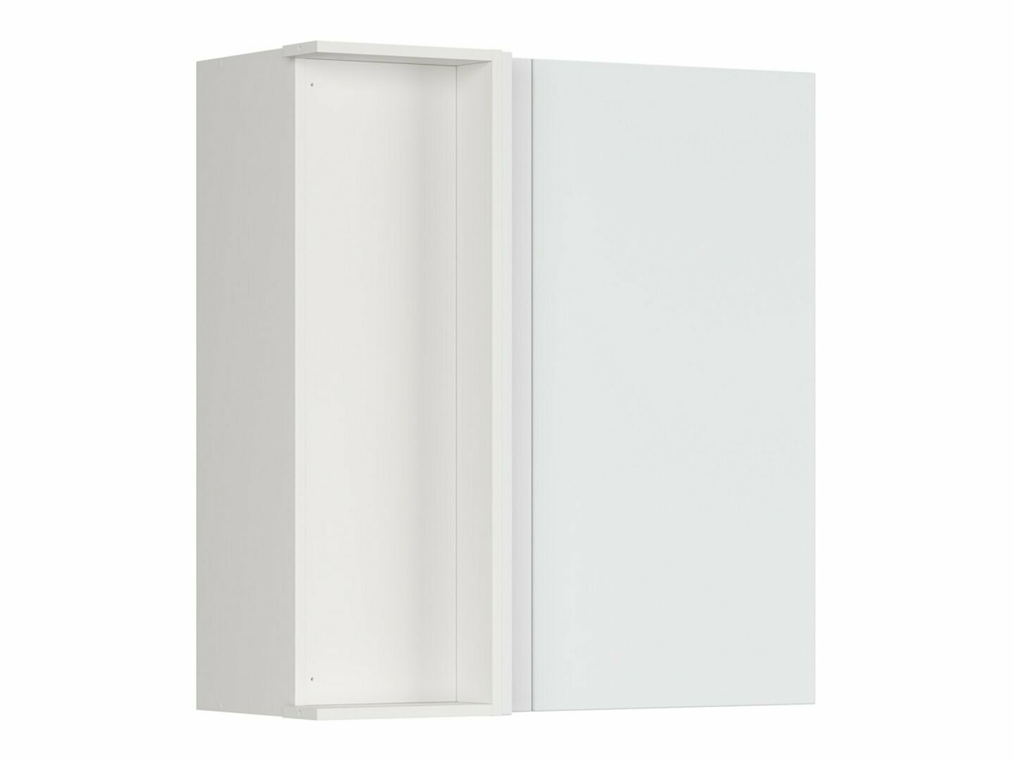 Modular wall-mounted corner cabinet Top White 158