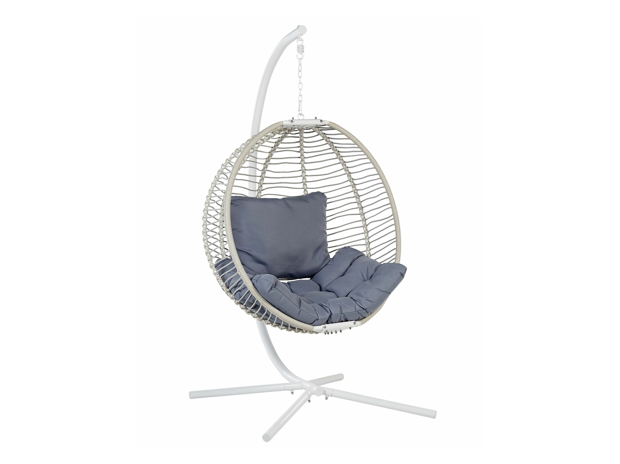Hanging chair Berwyn 2502 (White + Grey)
