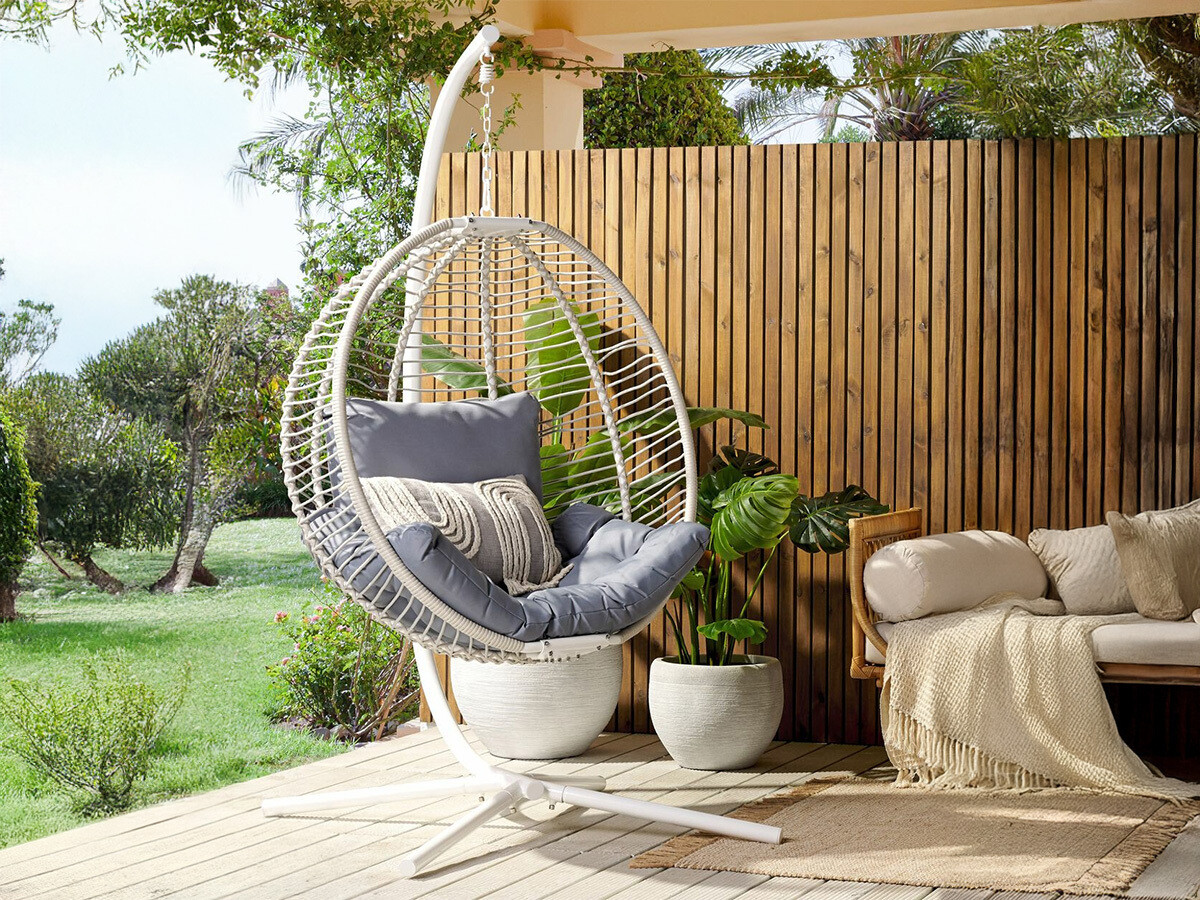 Hanging chair Berwyn 2502 (White + Grey)